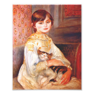 Impression Photo Renoir Girl with Cat Print