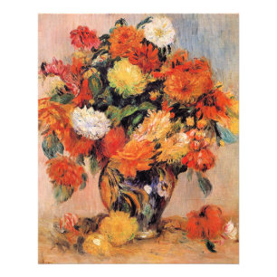 Impression Photo Renoir - Vase de fleurs, 1884,