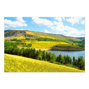 Impression Photo Réservoir Dovestone sous le soleil d'été