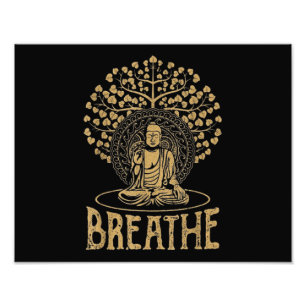 Impression Photo Respire l'idée du Bouddha Yoga et méditation