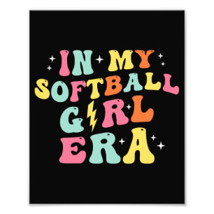 Impression Photo Retro Super Dans Mon Époque De Fille De Softball