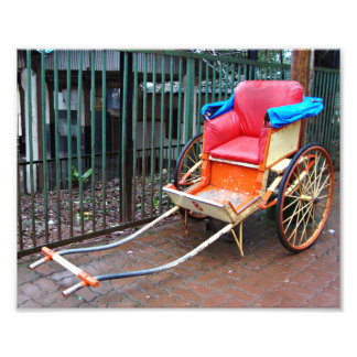 Impression Photo Rickshaw tiré à la main à Calcutta, Inde