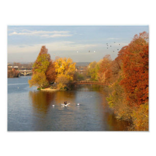 Impression Photo Rivière d'automne du lac Ladybird - Centre-ville d