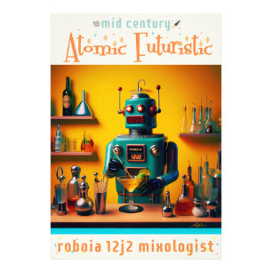 Impression Photo Robot futuriste rétro ROBIA 12J2 Mixologue
