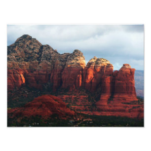 Impression Photo Roche à café nuageux à Sedona Arizona