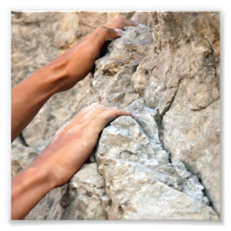Impression Photo Rock Climber Hands Closeup