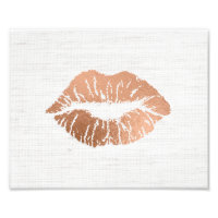 Rose Gold Foil effet Luscious Lips Mariage