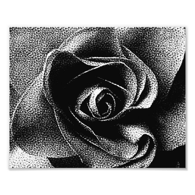 IMPRESSION PHOTO ROSE NOIR (Devant)