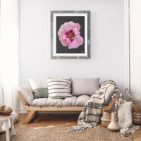 Rose rose avec Cœur Pourpre - peinture à l'huile