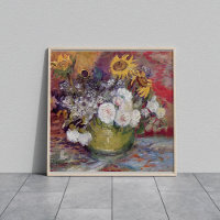 Roses de tournesols et autres fleurs Vincent van G