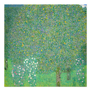 Impression Photo Rosiers sous les arbres par Gustav Klimt