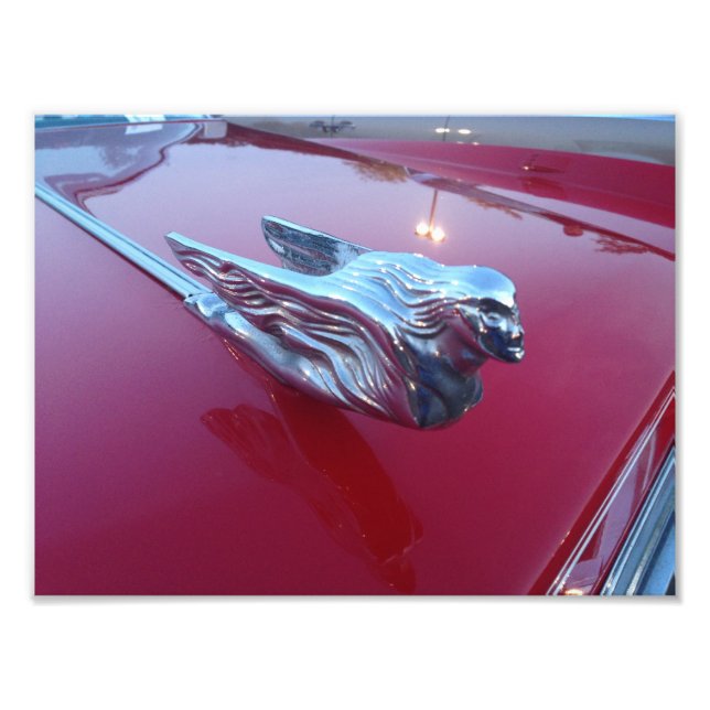 Impression Photo Rouge Cadillac Volant Femme Hood Ornement (Devant)