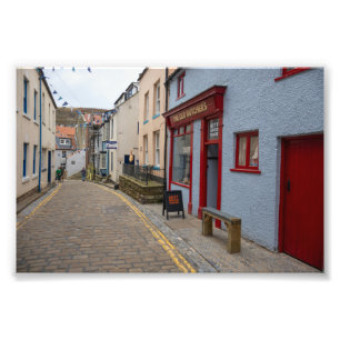 Impression Photo Rue Pavée Charmante dans le Village de Staithes