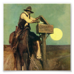 Impression Photo “Rural Delivery” Art western par NC Wyeth