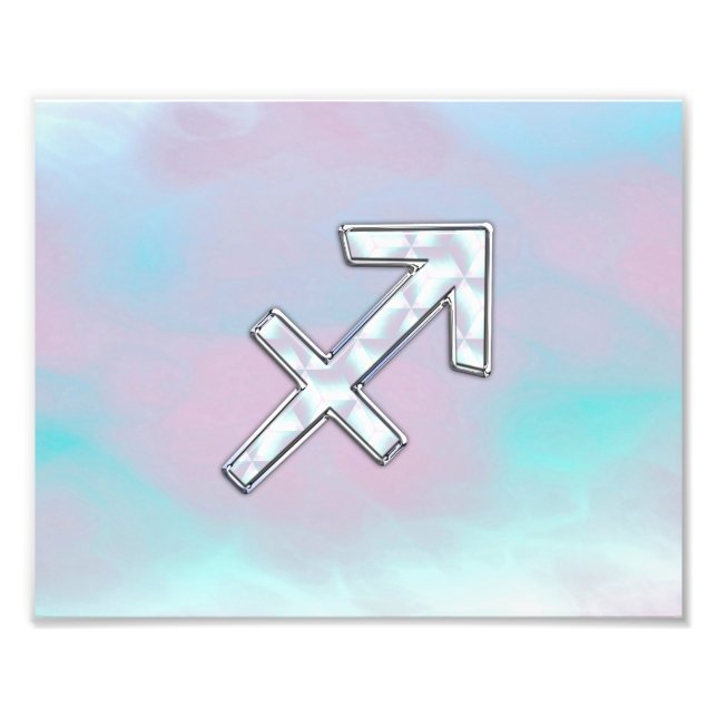 Impression Photo Sagittarius Zodiac signe sur Mère de style perle (Devant)
