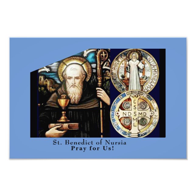 Impression Photo Saint Benoît de Nursia (Devant)