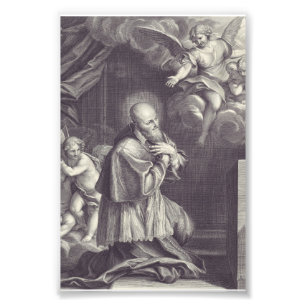 Impression Photo Saint François de Sales Art en noir et blanc