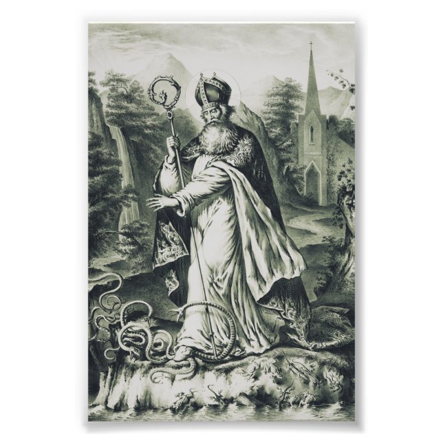 Impression Photo Saint Patrick patron de l'Irlande (Devant)