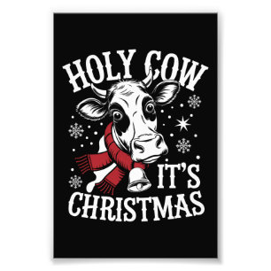 Impression Photo Saint Vache C'est Noël Funny Cow Lover Farm