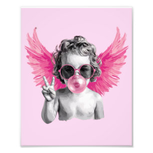 Impression Photo Saint Valentin souffler la bulle Cupid Valentines