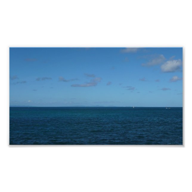 Impression Photo Sainte-Lucie Horizon Océan Bleu (Devant)