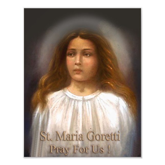 Impression Photo Sainte Maria Goretti, Martyr pour la pureté, (Devant)