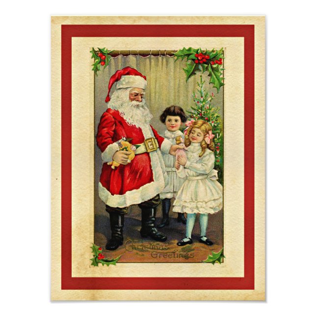 Impression Photo Salutations de Noël à Père Noël (Devant)