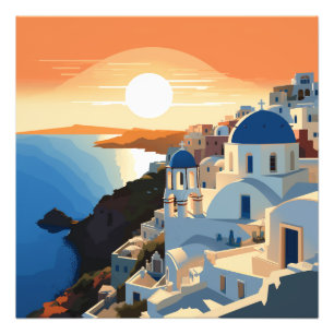 IMPRESSION PHOTO SANTORINI GRÈCE N° 1