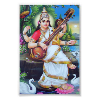 Impression Photo Saraswati Imprimer (4 po x 6 po) - Version 3