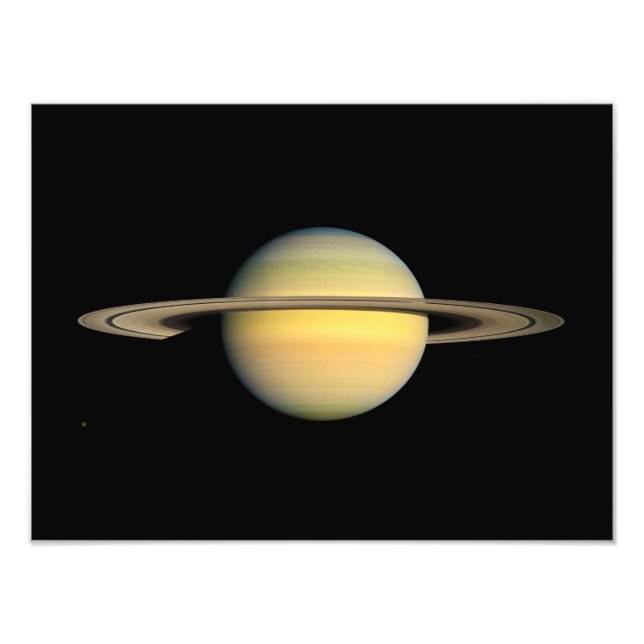 Impression Photo Saturne pendant l'équinoxe (Devant)