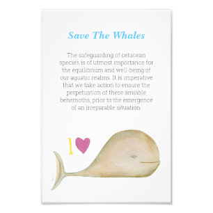 Impression Photo Save a whale, Save a planet