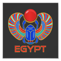 Scarab Égyptien Avec Le Mot Egypte