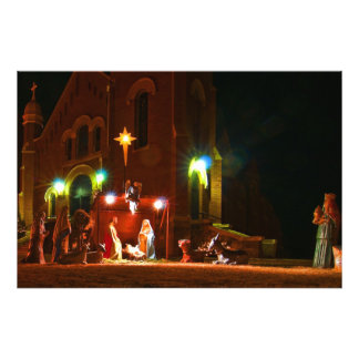 Impression Photo Scène de nativité extérieure