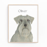 Schnauzer d'argent gris personnalisé