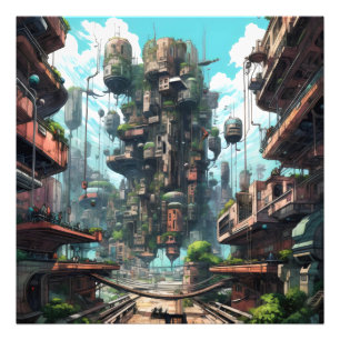 Impression Photo Science-fiction urbaine industrielle