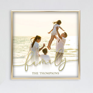 Impression Photo Script de calligraphie or simple Typographie de fa