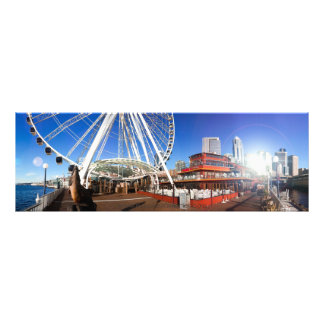 Impression Photo Seattle WA | Sunny Pier & Big Wheel | 36 x 12