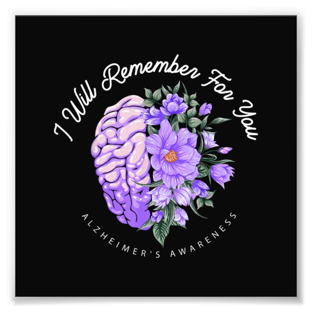Impression Photo Sensibilisation à la maladie d'Alzheimer Je me sou (Devant)