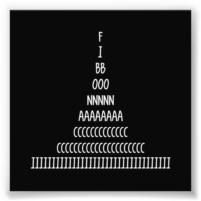 Impression Photo Séquence Fibonacci (Devant)