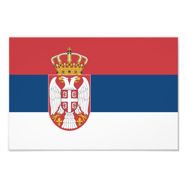Impression Photo Serbia Flag (Devant)