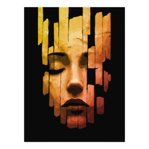 Impression Photo Sérénité fragmentée – Portrait numérique surréalis
