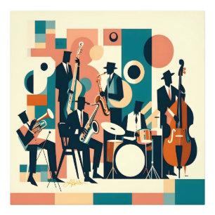 Impression Photo Sextet de l'ère du jazz du milieu du siècle