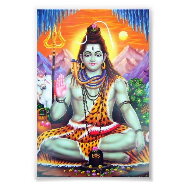 Impression Photo Shiva Print (4 po x 6 po) - Version 4 (Devant)