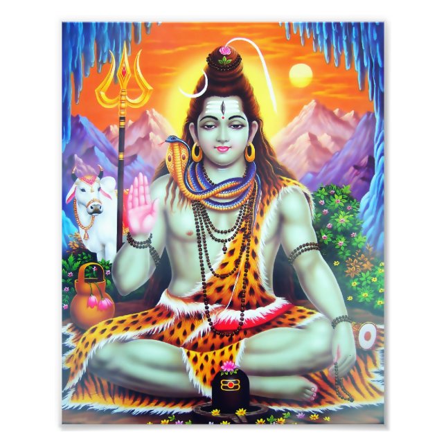Impression Photo Shiva Print (8 po x 10 po) - Version 4 (Devant)