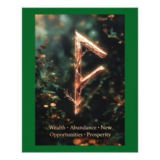 Impression Photo Sigil de prospérité Rune Fehu