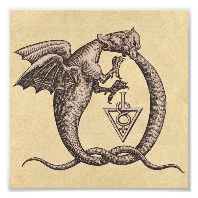 Impression Photo Sigils d'alchimie du soufre et du mercure (Devant)