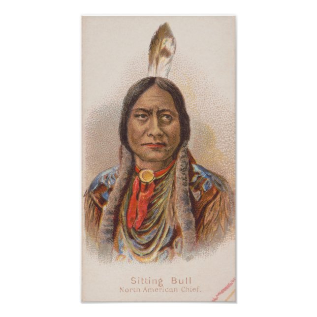 Impression Photo Signaux de fumée : Lakota Indian Chief Sitting Bul (Devant)
