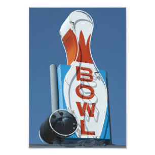 Impression Photo Signe au néon de bowling