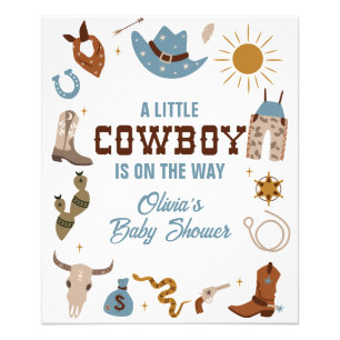 Impression Photo SIGNE Baby shower DE Cowboy Ouest