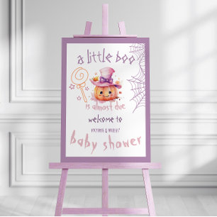 Impression Photo Signe de bienvenue Citrouille pour Baby Shower de